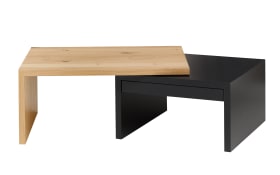 Couchtisch Amera, Asteiche, schwarz lackiert 