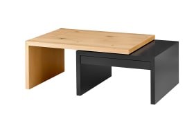 Couchtisch Amera, Asteiche, schwarz lackiert 