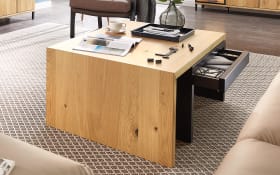 Couchtisch Amera, Asteiche, schwarz lackiert 