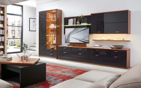 Wohnwand Alicante 1017, Nussbaum Nachbildung/graphit