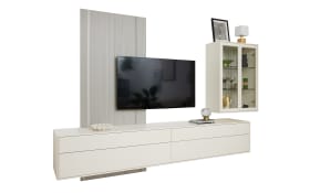 Wohnwand Diamo, weiß/seidengrau, inkl. Push to Open Funktion 