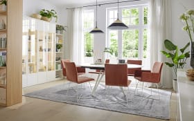 Stuhl Diamo, coral/wollweiß