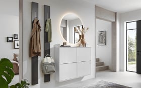 Garderobenkombination Diamo, brilliantgrau, inkl. Push to Open Funktion 