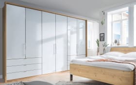 Falttürenkleiderschrank Loft, weiß/Bianco Eiche, 300 x 216 cm