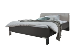 Futonbett Loft, kieselgrau, 140 x 200 cm