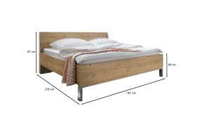 Futonbett Loft, Bianco Eiche, 180 x 200 cm