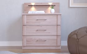 Nachtkonsolenpaneelpaar Luxor 3, Steineiche-Nachbildung, 60 cm, 2 Stück 