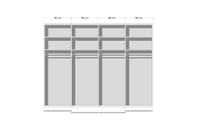 Schlafzimmer Cardiff , Eiche bianco teilmassiv, 180 x 200 cm,  Schrank 330 x 223 cm