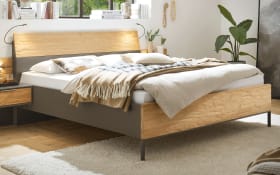 Schlafzimmer Bardolino, Havanna Nachbildung, 180 x 200 cm, Schrank 300 x 216 cm
