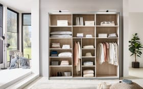 Schwebetürenschrank Phoenix, champagner, inkl. Aufbauleuchten