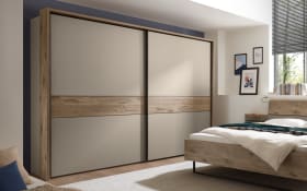 Schwebetürenschrank Dublin, grau/Eiche-Nachbildung
