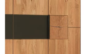 Schlafzimmer WSM 1600, Wildeiche massiv/cubanit, 180 x 200 cm, Schrank 302 x 223 cm