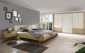 Schlafzimmer Serena Plus, Eiche teilmassiv, 180 x 200 cm, Schrank 300 x 236 cm