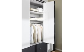 Falttürenschrank Clivo 2000, weiß/graphit