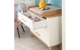 Wickelkommode Pauline, weiß/Artisan Eiche-Nachbildung, inkl. Wickelansatz
