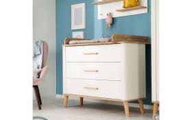 Wickelkommode Pauline, weiß/Artisan Eiche-Nachbildung, inkl. Wickelansatz