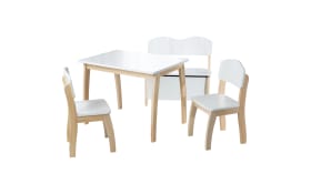 Kindertisch, Massivholz/weiß