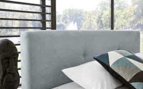 Polsterbett Delphi, eisblau, 180 x 200 cm, inkl. Bettkästen