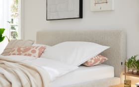 Polsterbett Delphi, beige, 180 x 200 cm