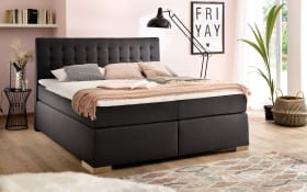Boxspringbett Lenno in anthrazit mit verdecktem Bettkasten