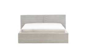 Polsterbett Cube, beige, mit Bettkasten