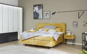 Boxspringbett Deluxe Edition, gelb, 180 x 200 cm, Härtegrad 2/3