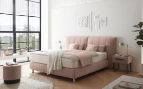 Boxspringbett Deluxe Edition KT2, hellrosa, 180 x 200 cm,  Härtegrad 3/4