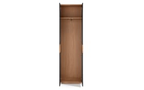 Dielenschrank Riva, Eiche massiv/weiß, inkl. Kleiderstange