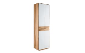 Schuhschrank Riva, Eiche massiv/weiß, inkl. Einlegeböden
