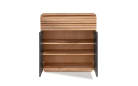 Kommode Riva, Eiche massiv/weiß, inkl. Push-to-Open Funktion 