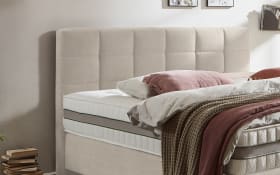 Boxspringbett Somo, cream, 180 x 200 cm, Härtegrad 2 und 3