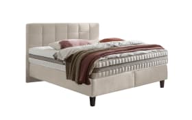 Boxspringbett Somo, cream, 180 x 200 cm, Härtegrad 2 und 3