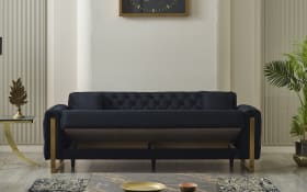 Kippsofa 3-Sitzer Crystal, schwarz, inkl. Kippfunktion