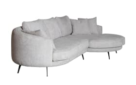 Wohnlandschaft Corso, beige, inkl. Kissen, Ottomane rechts