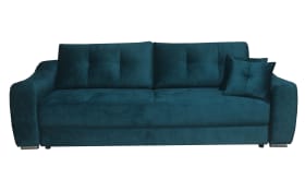 Schlafsofa Nessi in petrol, mit Schlaffunktion, Liegefläche ca. 143 x 190 cm