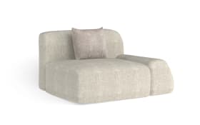 Abschlusselement Wolke, beige, rechts, inkl. Kissen