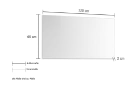 Spiegel II Atrium, klar, 120 x 65 cm