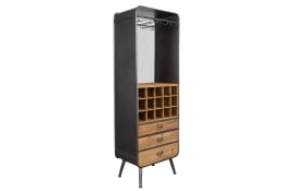 Kabinett Vino, Tanne massiv, anthrazit, 56 cm 