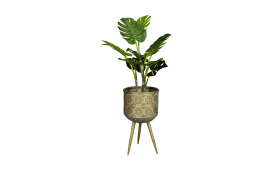 Pflanzenständer Botanique L, Eisen, gold, 53 cm