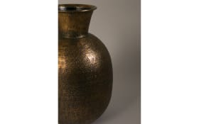 Vase Bahir aus Aluminium in gold, 40 cm