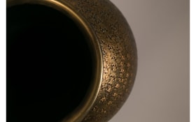 Vase Bahir aus Aluminium in gold, 40 cm