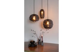 Pendelleuchte Lauren M in goldfarbig/rauchgrau, 1-flammig