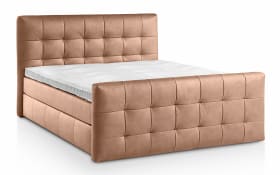Motor-Boxspringbett Barell, cognac, 180 x 200 cm, Härtegrad 3 und 4