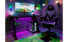 Minecraft Gaming Tisch, schwarz, 120 x 74 cm