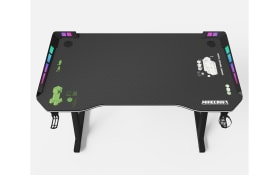 Minecraft Gaming Tisch, schwarz, 120 x 74 cm, inkl. Getränkehalterung
