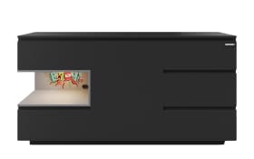 Minecraft Sideboard, schwarz carbon Nachbildung/grau