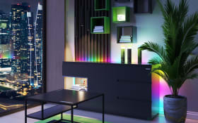 Minecraft Sideboard, schwarz carbon Nachbildung/grau