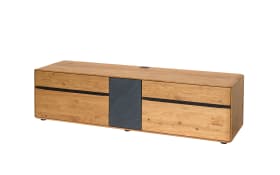 Wohnwand Danora Plus, Kernbuche massiv/grau