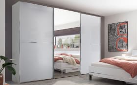 Schwebetürenschrank Studioline, alpinweiß/weiß, 298 x 222 cm
