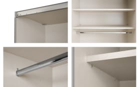 Schwebetürenschrank Lento, vulkan/Artisan Eiche-Nachbildung, 249 x 222 cm, inkl. Zusatzausstattung
